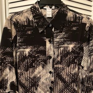 Drapers & Damons Black and Beige Blouse